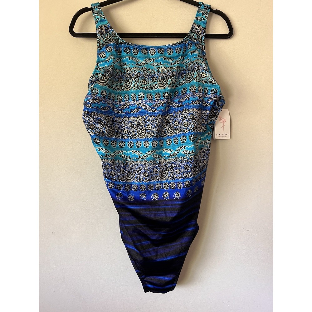 Longitude by Mimi Flamingo Swimsuit Size 22 Long Torso NEW One Piece